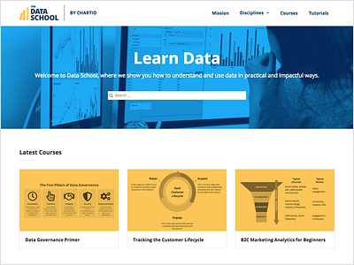 Data School Home Page analytics branding business intelligence data data science e learning education identity learning logo school stats