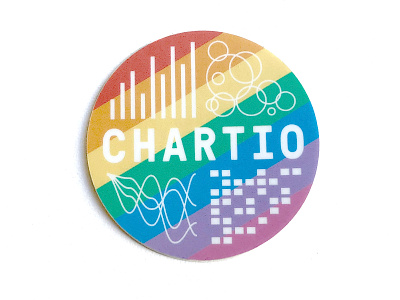 Chartio Pride Stickers branding branding and identity branding design charts collateral data giveaway pride pride month pride week print print design stickers swag