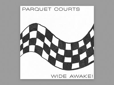 Parquet Courts – Wide Awake 2018 album art album cover hand drawn typogrophy