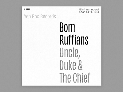 Born Ruffians – Uncle Duke The Chief 2018 album art album cover hand drawn typogrophy