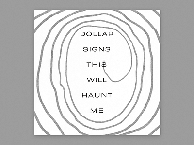 Dollar Signs – This Will Haunt Me 2018 album art album cover hand drawn typogrophy
