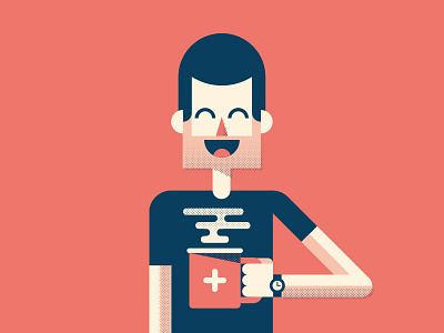 From Now On I'm Having My Coffee Like This coffee flat geometry halftone illustration switzerland