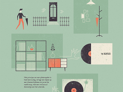 Vinyl Editorial illustration infographic music texture the beatles vinyl