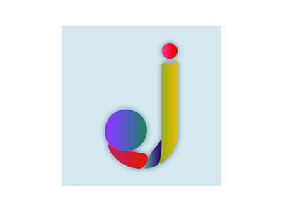 J - 36 Days of Type 36daysoftype color design flat glyph graphic design illustration inverse j j logo letter letters liquid