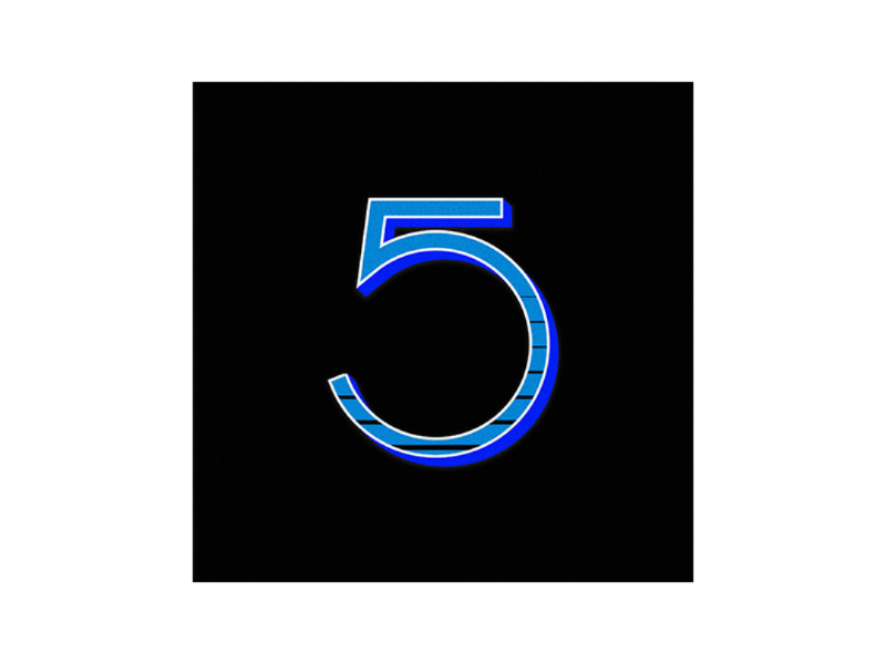 5 - 36 Days of Type logo design logo vintage retro glyph illustration design blue 5 logo 5 type 36daysoftype