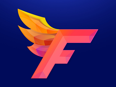 Feather Logo affinity affinity designer f logo feather logo gradient layers logo shadow