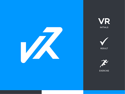 Vitor Romitti - Personal Trainer Logo branding design flat logo marca minimal vector visual identity