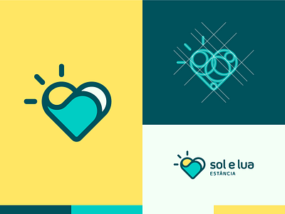 Estância Sol e Lua - Logo branding design fibonacci flat grid grid logo logo marca minimal vector visual identity