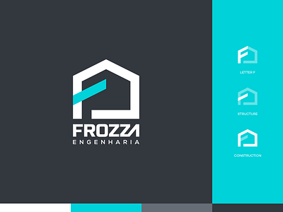Frozza Engenharia - Logo branding design flat logo marca minimal vector visual identity