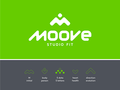 Moove Studio Fit branding fitness logo gym logo logo logotype visual identity