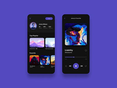 DailyUI 006 | User Profile app ui ux