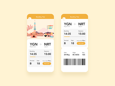 DailyUI 024 | Boarding Pass boarding pass ui ux