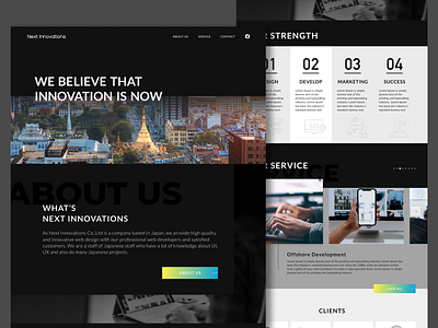 Next Innovations Website homepage ui ux web