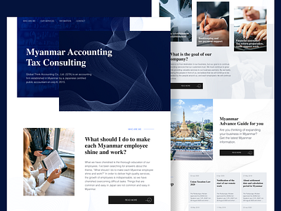 Global Think Accounting Website homepage ui ux web