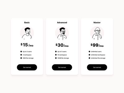 DailyUI 030 | Pricing plan pricing ui ux