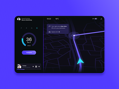 DailyUI 034 | Car Interface car interface navigation ui ux