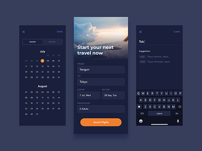 DailyUI 068 | Flight search