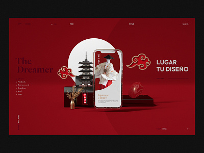 The Dreamer Landing Page I Japanese black black and gold brand buddha clean dreamer home landing page luxury portfolio the dreamer ui ux web design website