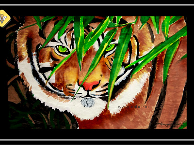 Tiger anibeeanimation art colourful creative illustration