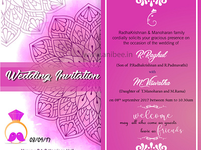 Invitation anibee anibeeanimations colourfull innovative invite specialoccasions wedding