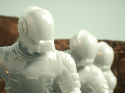 Closeup 3d cinema4d spacesuit u render