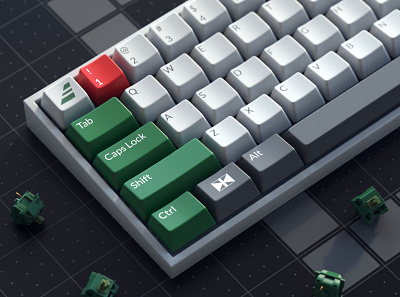 Retro Cathay Pacific Keycaps airline cathay pacific cinema4d desktop keyboard keycaps mechanical product switches