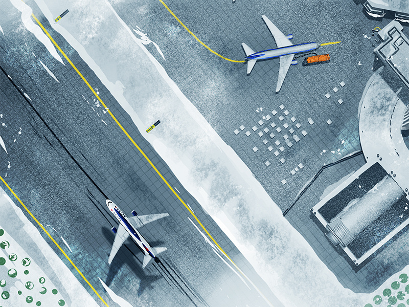 Snowy Airport tarmac terminal runway 767 winter jet airport boeing airplane plane aircraft