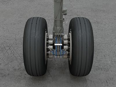 Airbus A320 main landing gear (WIP) a320 airbus aircraft airliner airplane c4d cinema 4d jet landing plane redshift