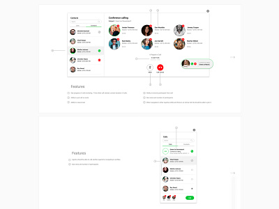 Conference call call groupe call ui ux