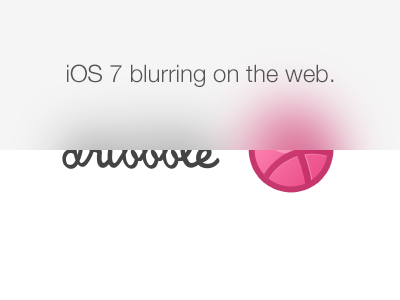 iOS 7 blurring using CSS by Rik Schennink on Dribbble