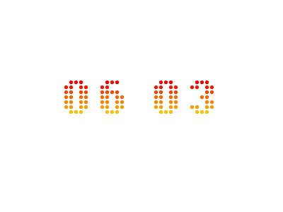 Dot Matrix Countdown in CSS/JS