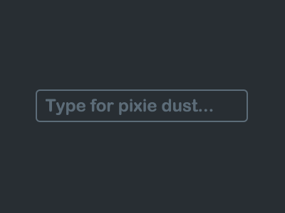 [codepen] Pixie Dust Input codepen css html