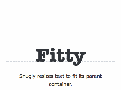 Fitty JavaScript plugin Landingpage WebAnimation css font javascript plugin resize text