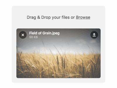 In browser preview of file upload plugin I'm working on