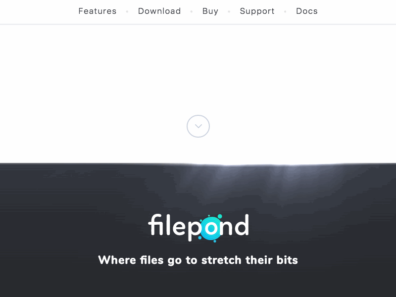[HTML / CSS] Underwater light effect for FilePond promotion page file light effect ray upload