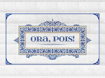 Ora Pois - Portuguese Food branding food logo ornament restaurante retro tile