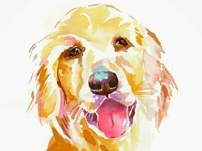 Doggo doggo fine arts handpainted illustration painting photo ink