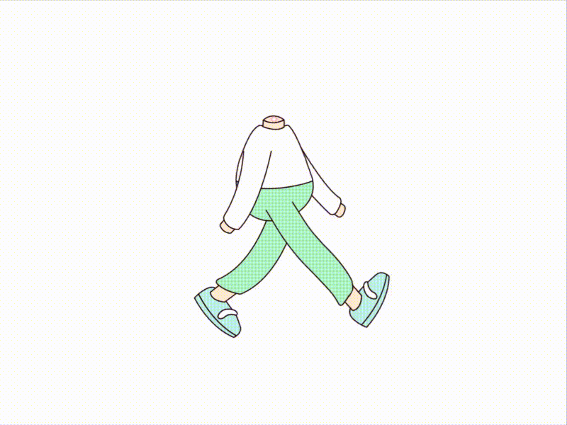 Walk animation animated animated gif animation animation after effects branding caracter caracter design design icon illustration logo minimal vector website