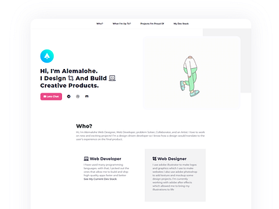 Dribble style personal website