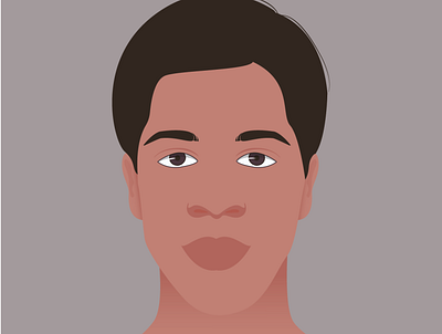 Boy avatar black hair boy clean dark eyes head headshot illustration portrait simple skin vector website