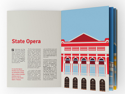 "Ruse" buildings catalogue design city design editorial design editorial illustration graphic design illustration opera red ruse vector