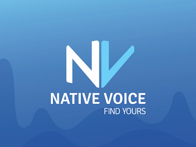Logo for Native Voice blue development education illustrator logo logo design logotype n native v voice