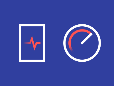 Device health and device speed icons