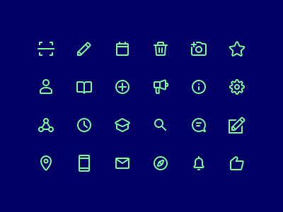 Icon Set For Mobile App app icon iconography interface icons lines mobile outline ui user