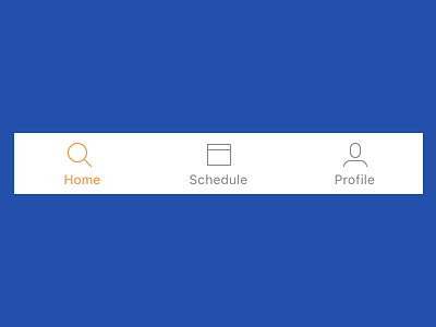 iOS Mobile app tab bar home ios navigation profile schedule tabbar