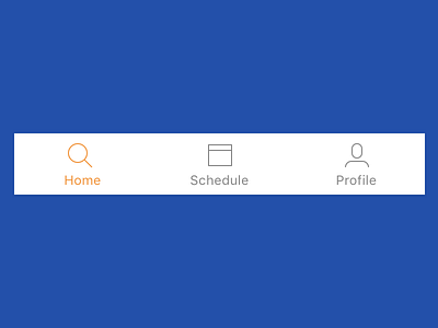 iOS Mobile app tab bar home ios navigation profile schedule tabbar