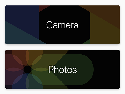 Buttons for a camera app app camera ios load photos photos ui