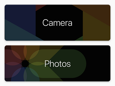 Buttons for a camera app