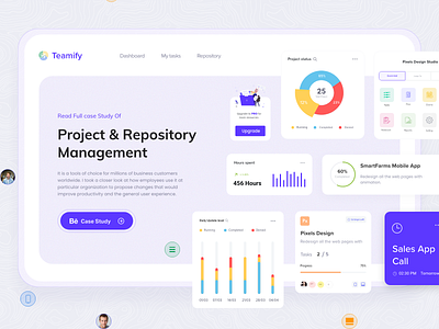 Project Management - Behance UX Case Study app cards ui case study clean dashboard design elements event file manager kajal kashyap product design project management task task management task manager ui