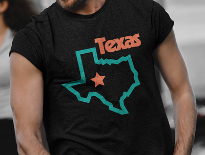 Texas Merch Design brand branding design flat graphic design illustration logo tshirt typography ui ux vector